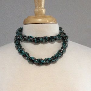 Chico's Double Strand Spiral Multicolor Necklace